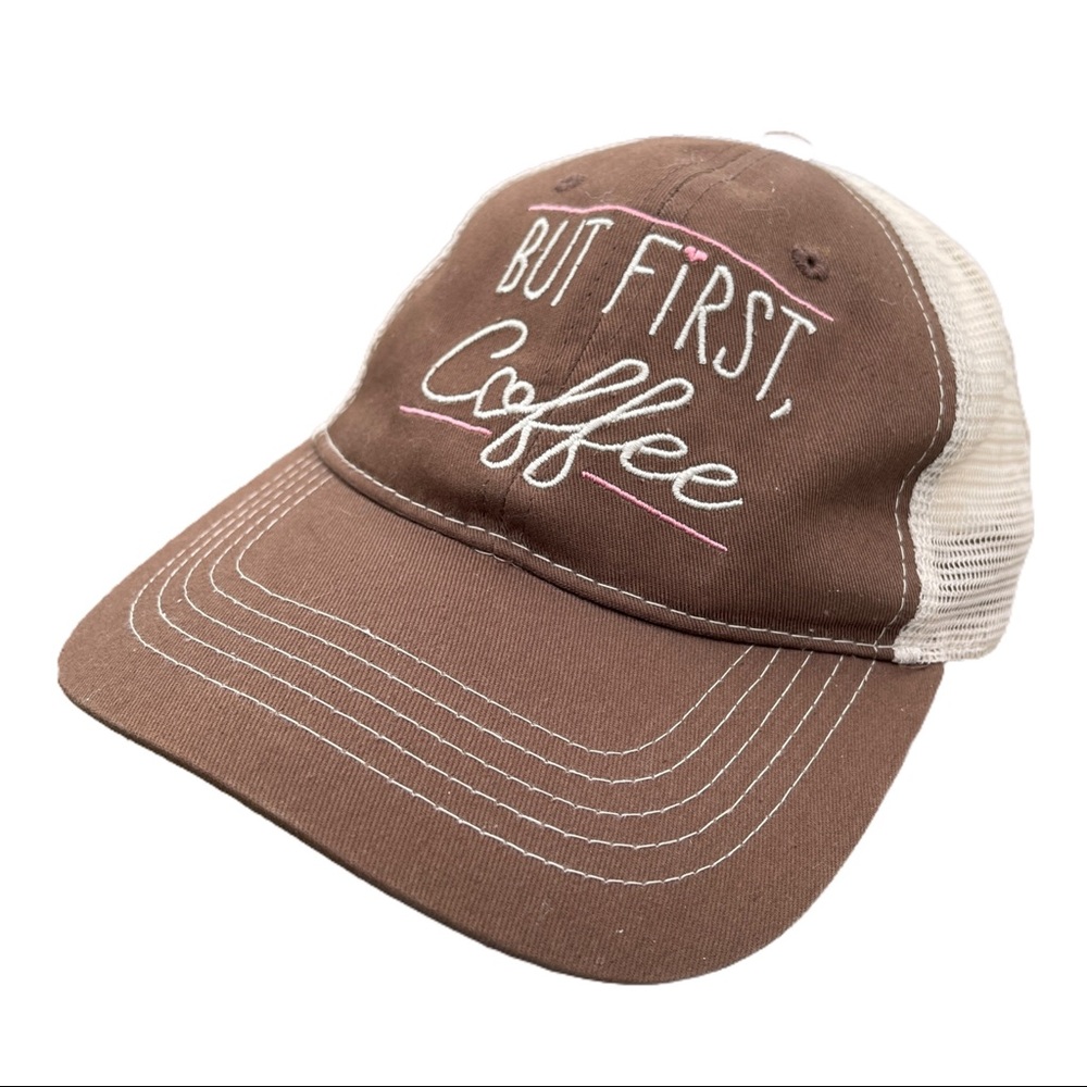 BUT FIRST COFFEE logo baseball style cap hat